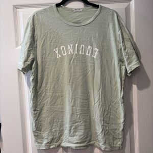 Equinox x Hiro Clark T-Shirt Large Mint Green 100% Cotton Brand New